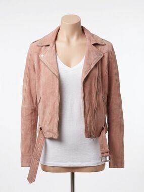 NEW MAURITIUS wild 2 rf leather jacket in pink